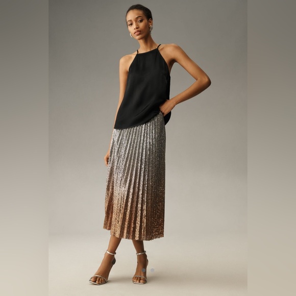 By Anthropologie Tops - By Anthropologie Silky Halter Top in Black NEW